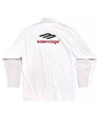 Balenciaga Balenciaga Oversized 3B Sports Icon Hybrid Shirt, Brand Size 1 (Small)