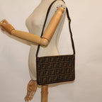 FENDI Zucca Canvas Shoulder Bag Brown57555
