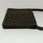 FENDI Zucca Canvas Shoulder Bag Brown57555
