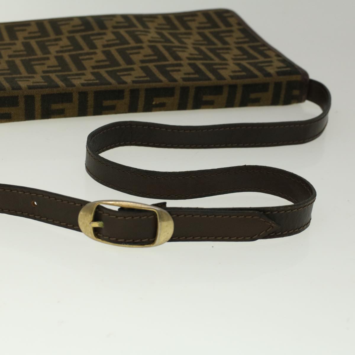 FENDI Zucca Canvas Shoulder Bag Brown57555
