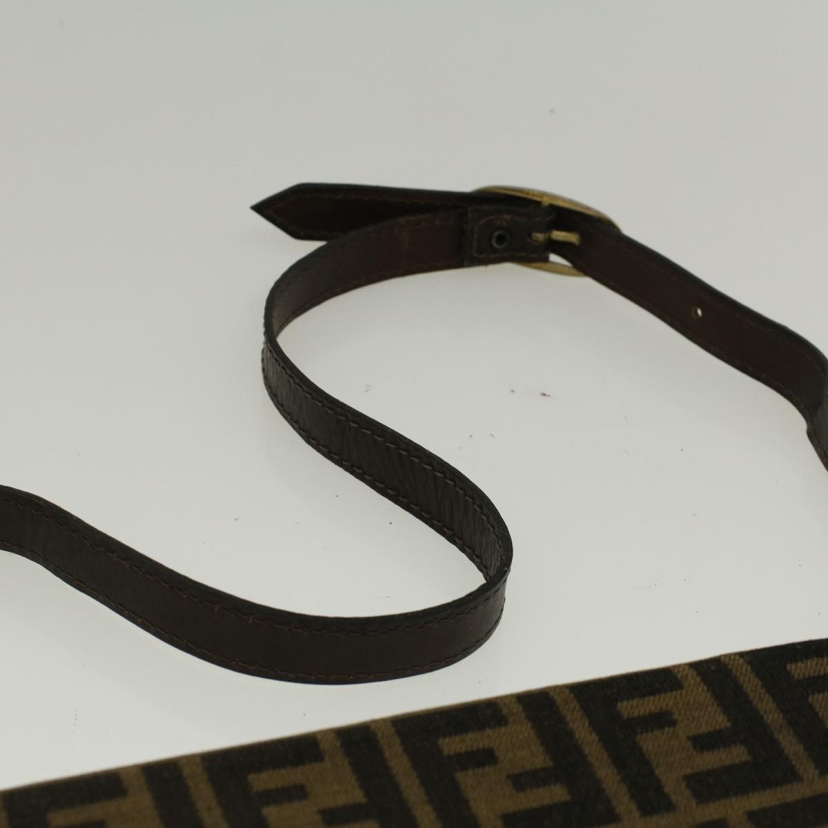 FENDI Zucca Canvas Shoulder Bag Brown57555