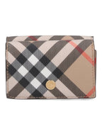 Burberry Check Half Wallet Beige