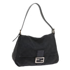 FENDI Mamma Baguette Shoulder Bag Nylon Black57792