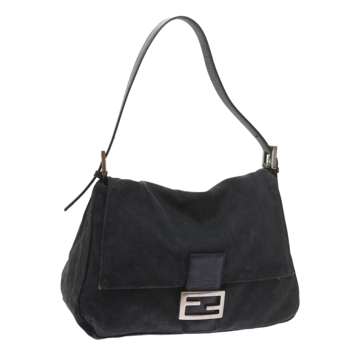 FENDI Mamma Baguette Shoulder Bag Nylon Black57792