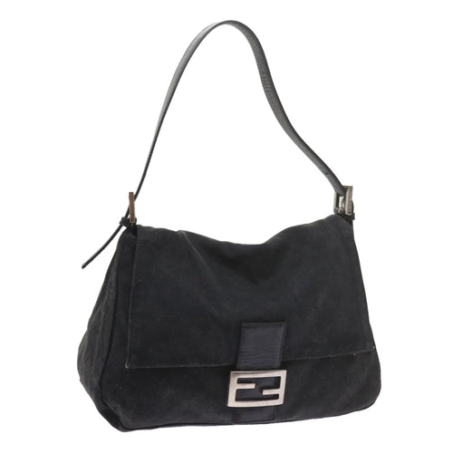 FENDI Mamma Baguette Shoulder Bag Nylon Black57792
