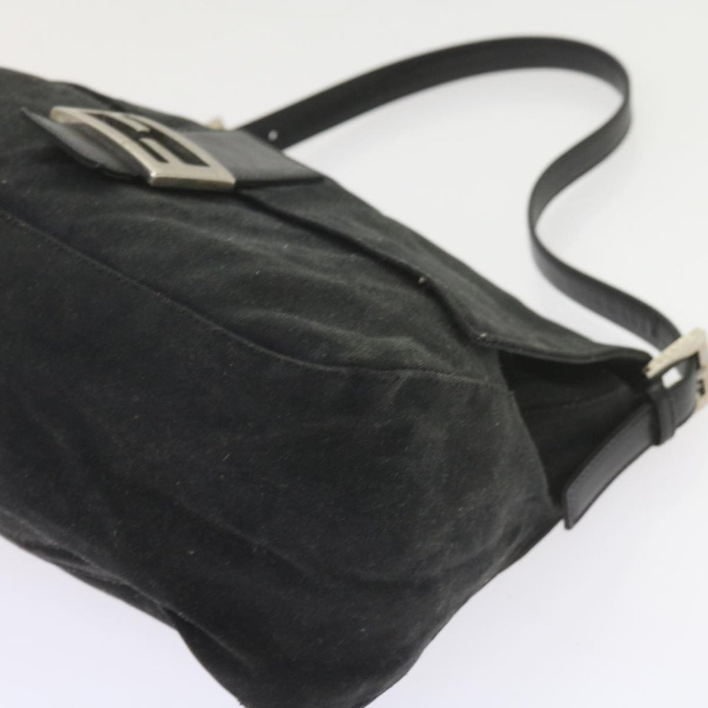 FENDI Mamma Baguette Shoulder Bag Nylon Black57792
