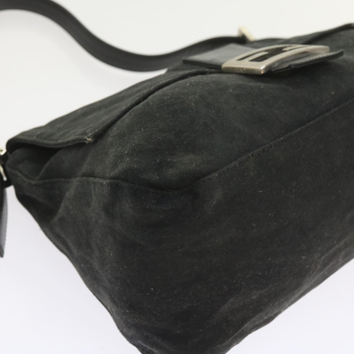 FENDI Mamma Baguette Shoulder Bag Nylon Black57792