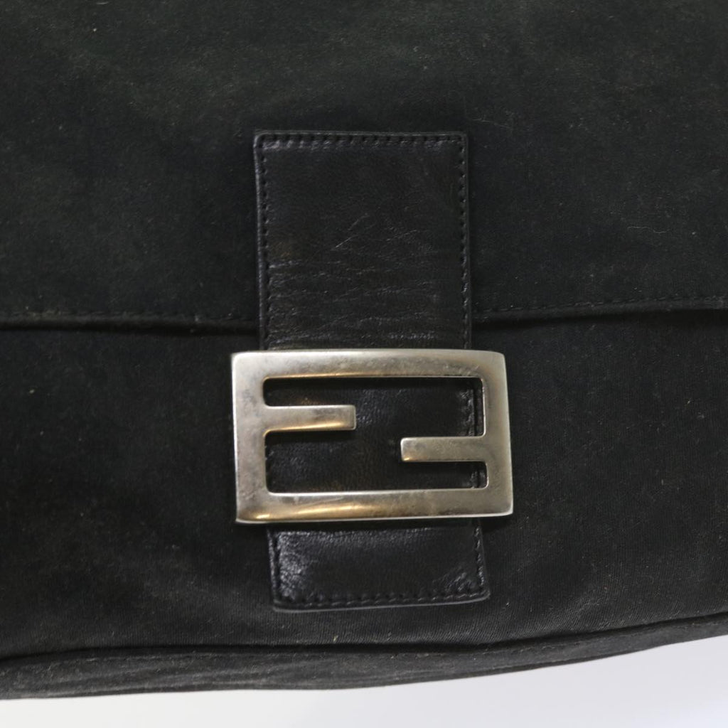 FENDI Mamma Baguette Shoulder Bag Nylon Black57792
