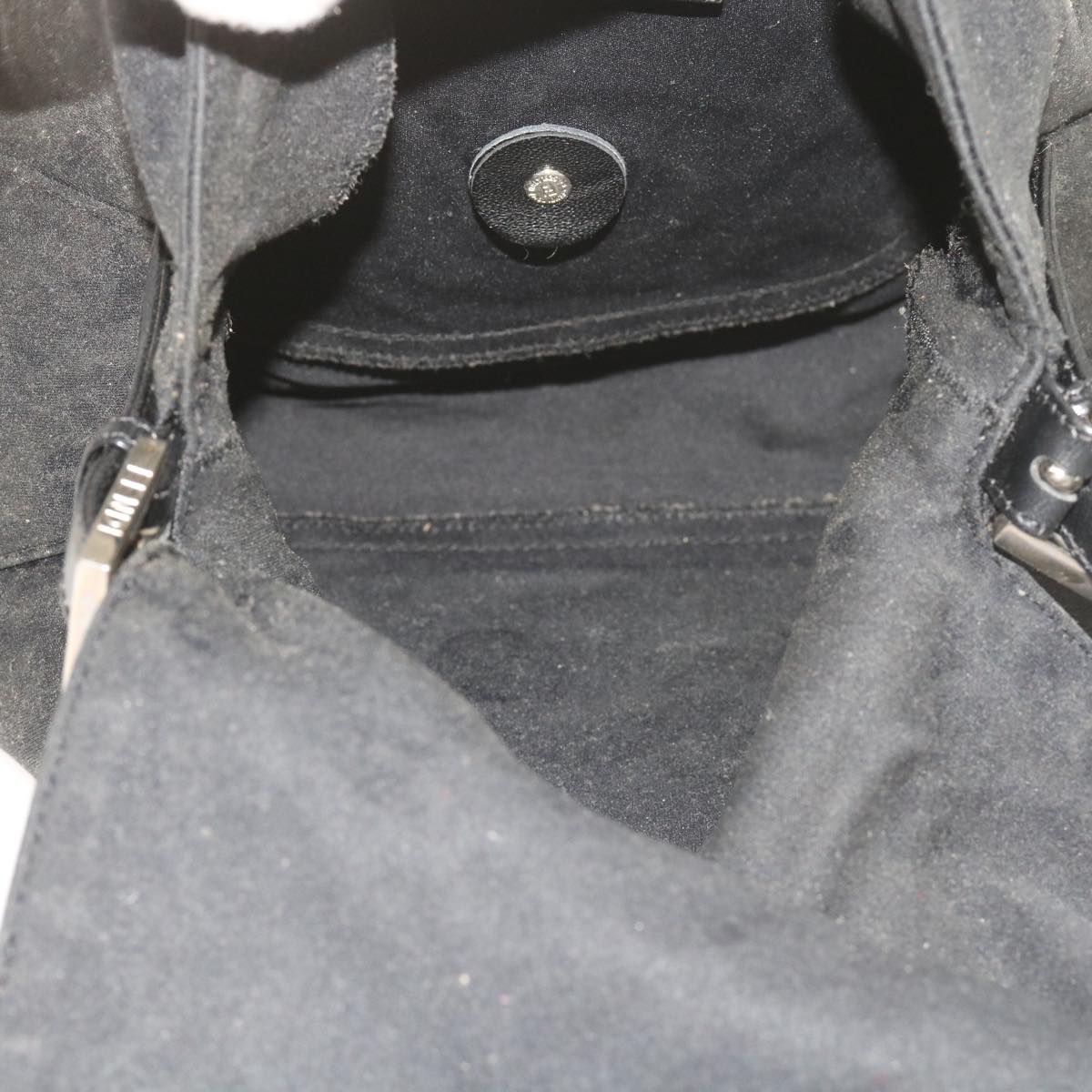 FENDI Mamma Baguette Shoulder Bag Nylon Black57792