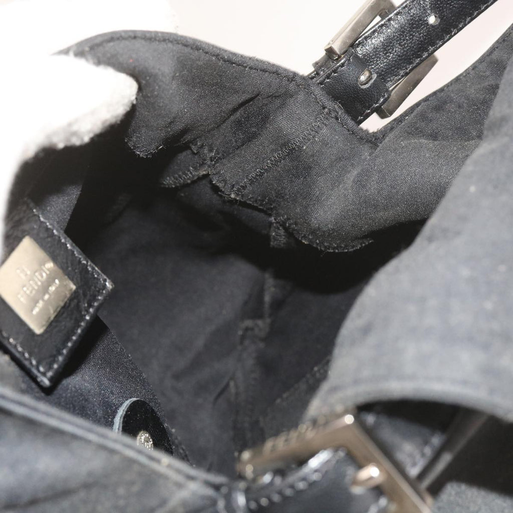 FENDI Mamma Baguette Shoulder Bag Nylon Black57792