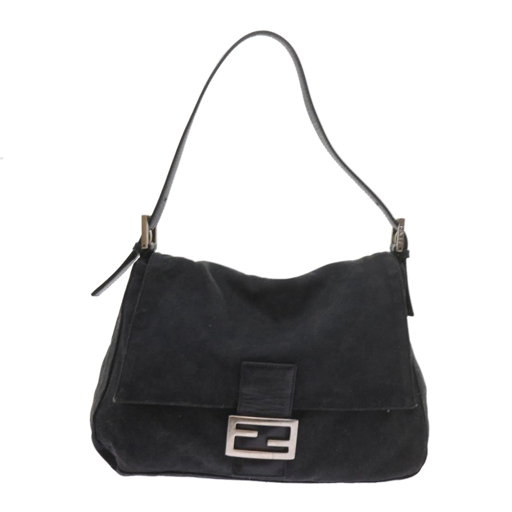 FENDI Mamma Baguette Shoulder Bag Nylon Black57792