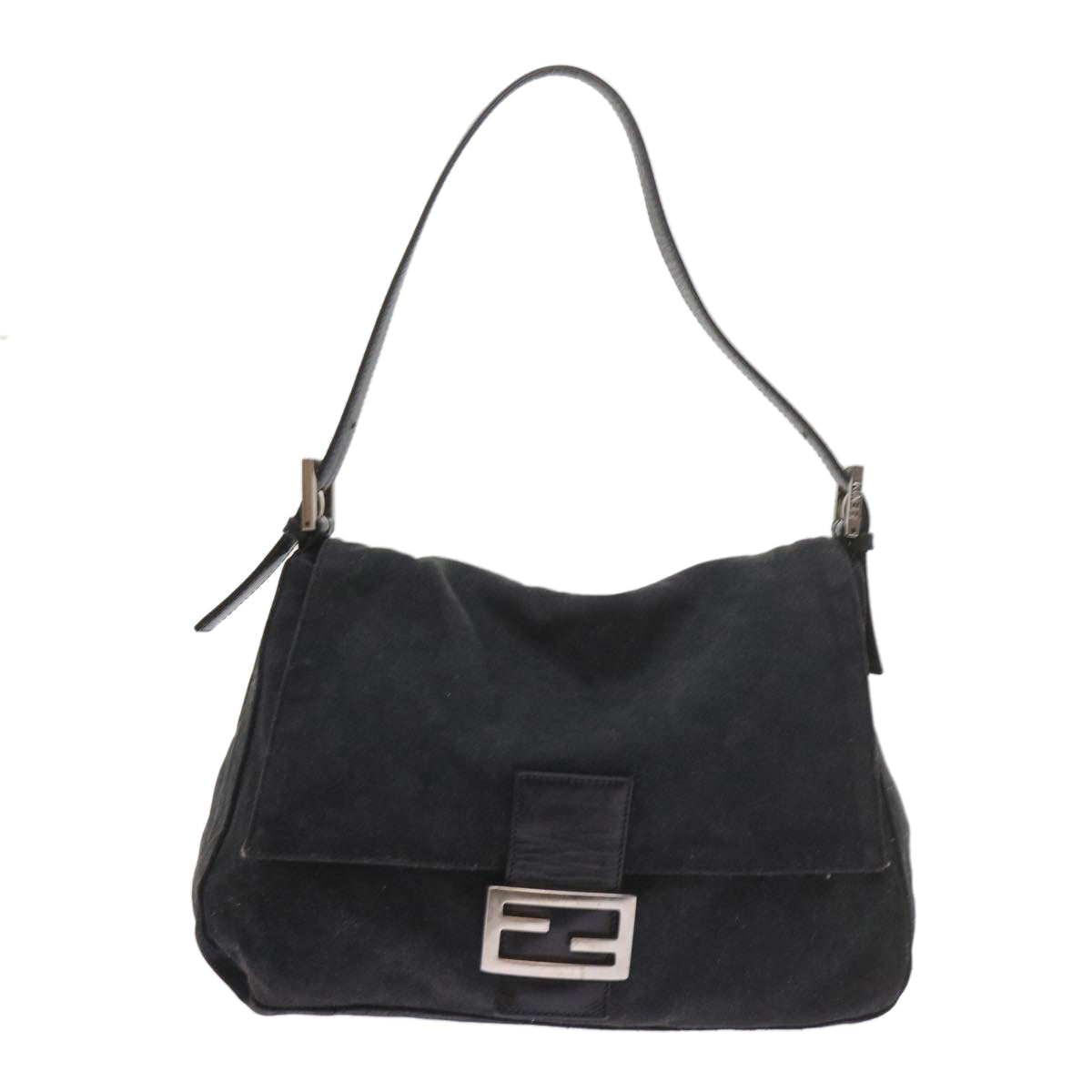 FENDI Mamma Baguette Shoulder Bag Nylon Black57792