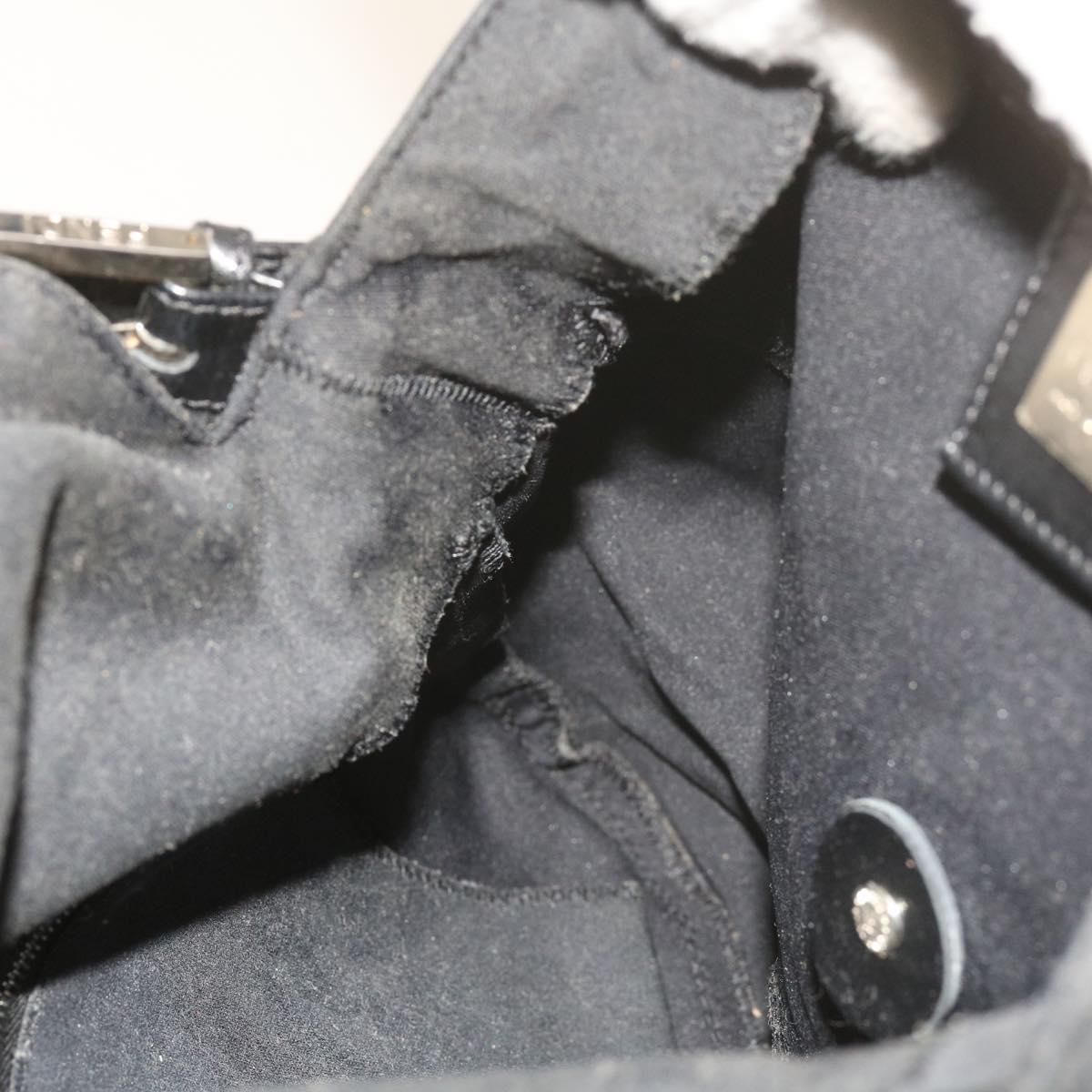 FENDI Mamma Baguette Shoulder Bag Nylon Black57792