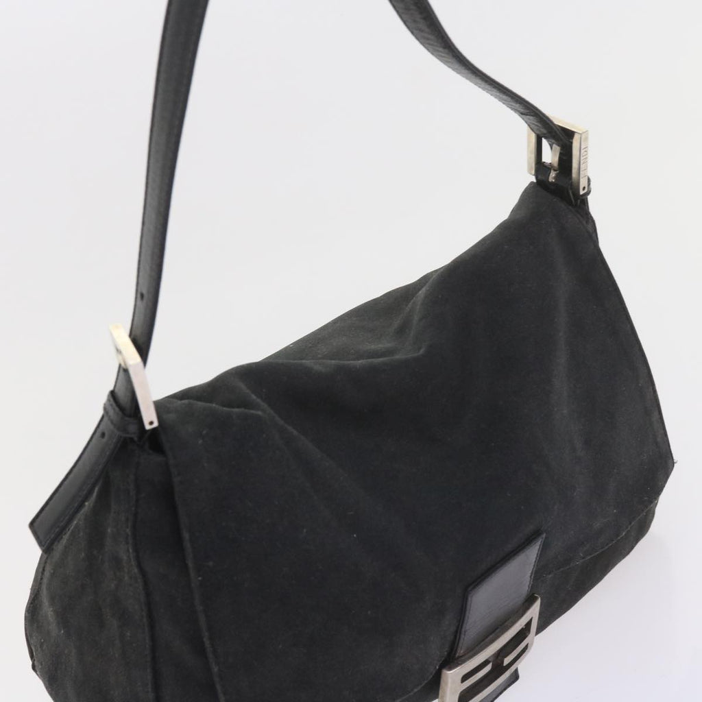 FENDI Mamma Baguette Shoulder Bag Nylon Black57792