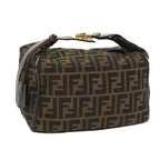 FENDI Zucca Canvas Vanity Cosmetic Pouch Black Brown57793