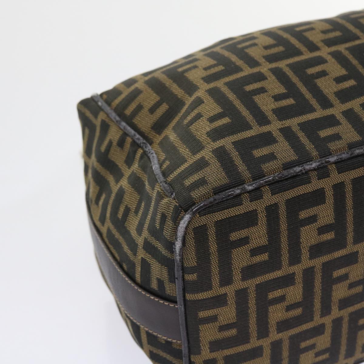 FENDI Zucca Canvas Vanity Cosmetic Pouch Black Brown57793