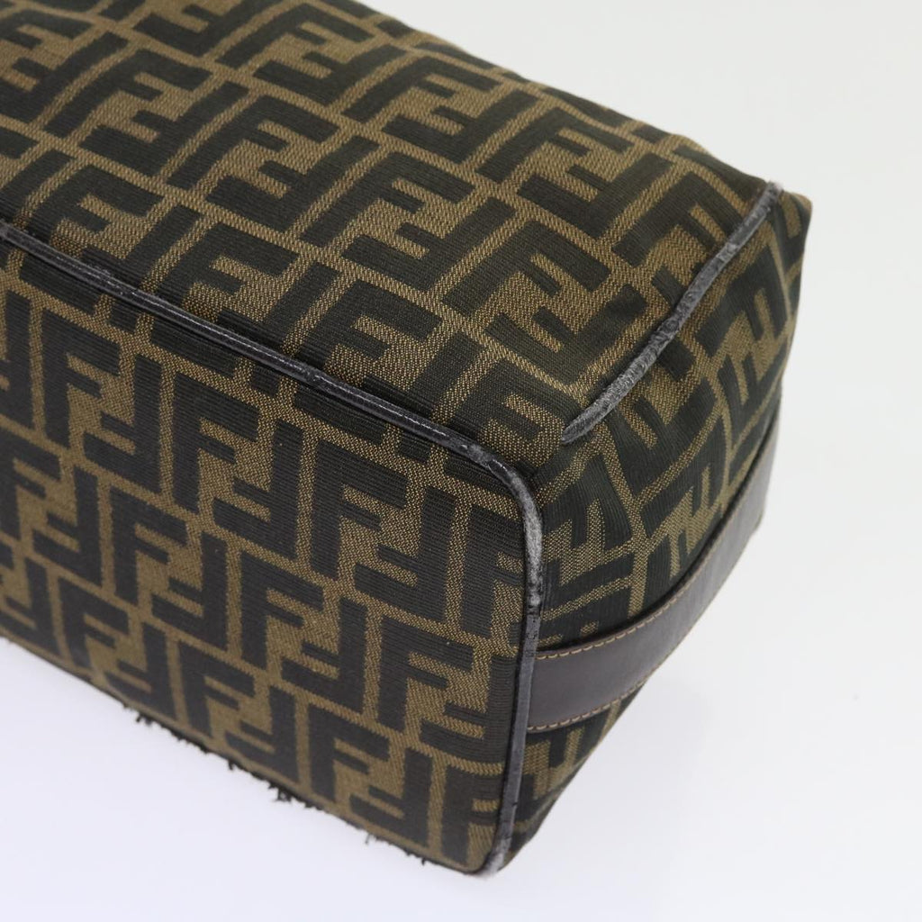 FENDI Zucca Canvas Vanity Cosmetic Pouch Black Brown57793