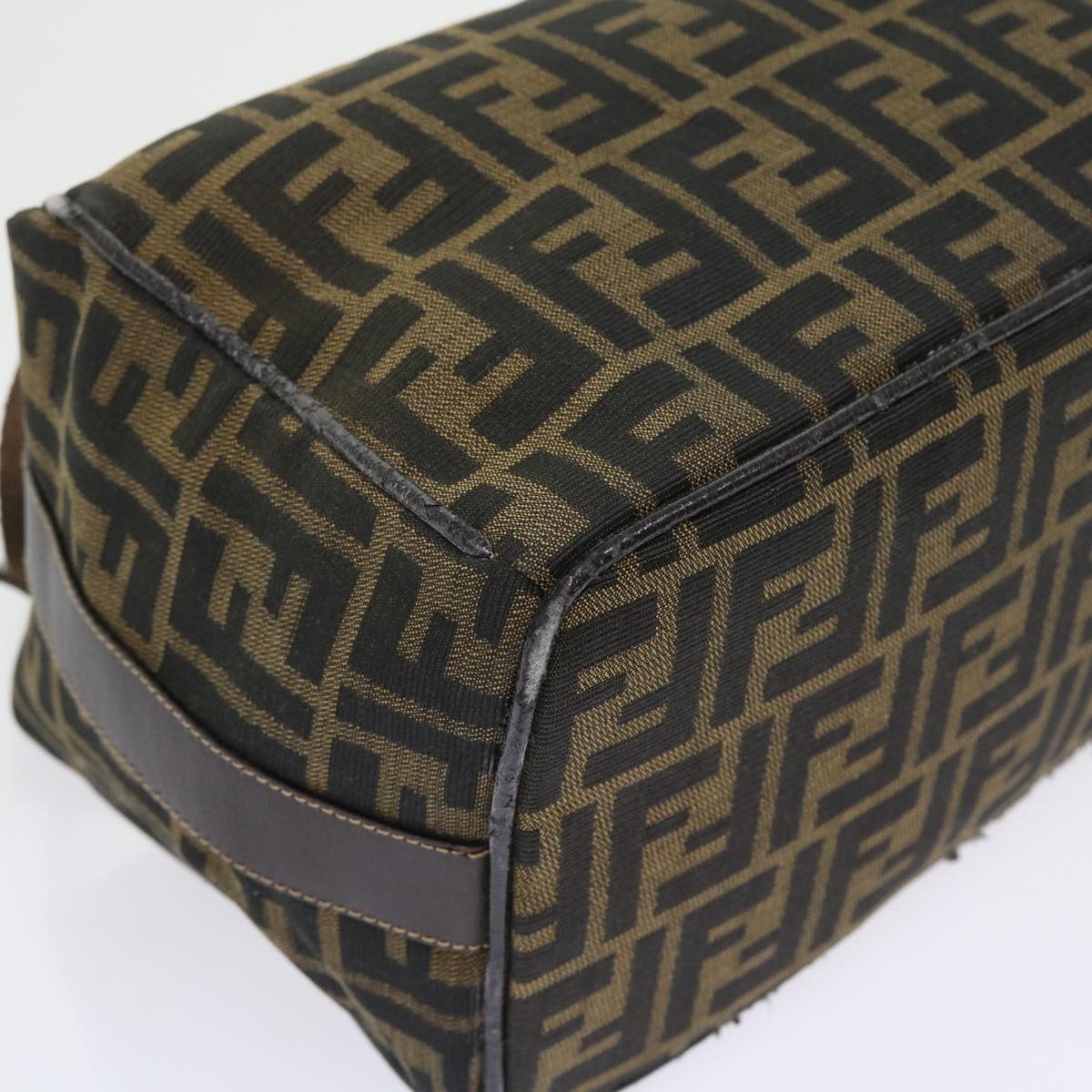 FENDI Zucca Canvas Vanity Cosmetic Pouch Black Brown57793