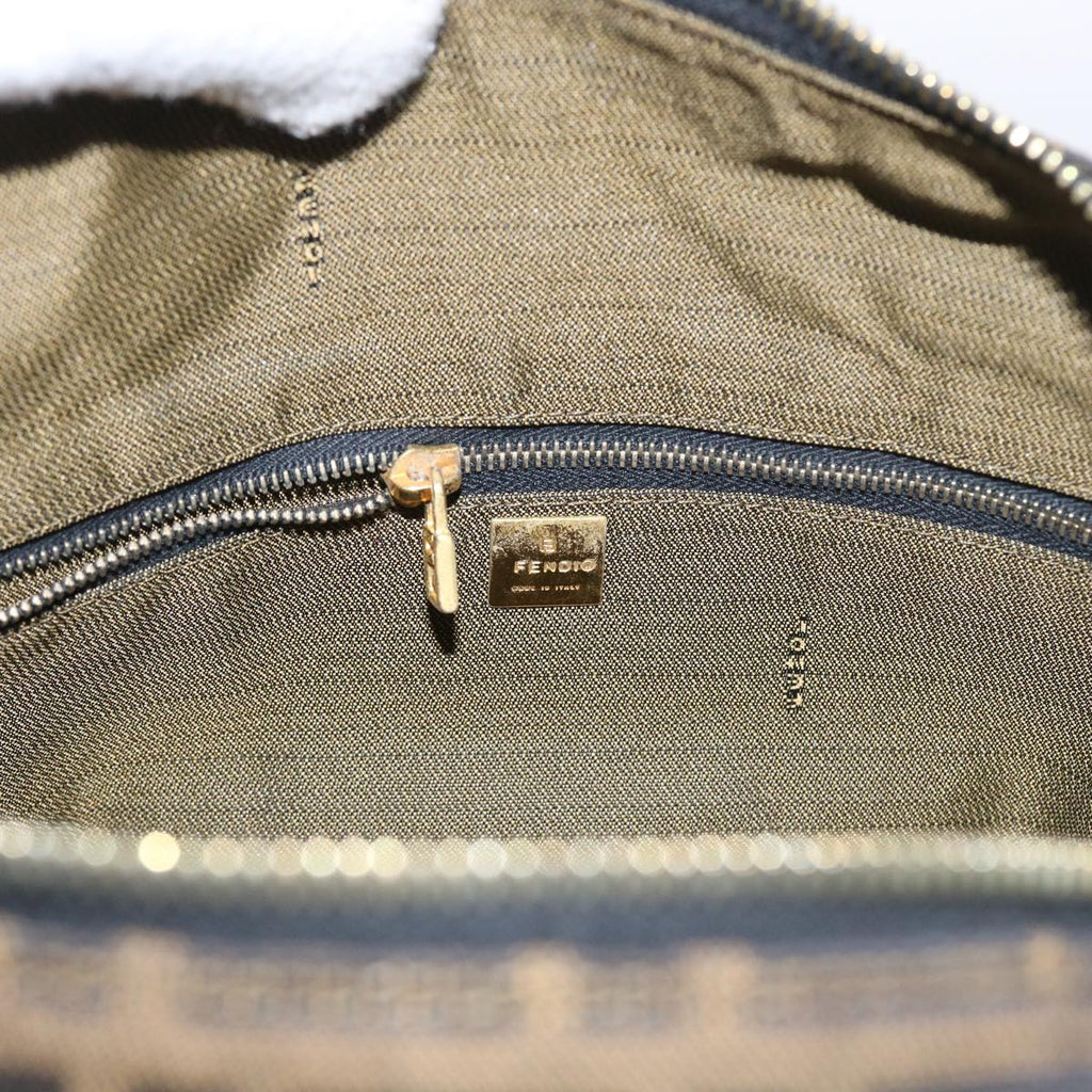 FENDI Zucca Canvas Vanity Cosmetic Pouch Black Brown57793