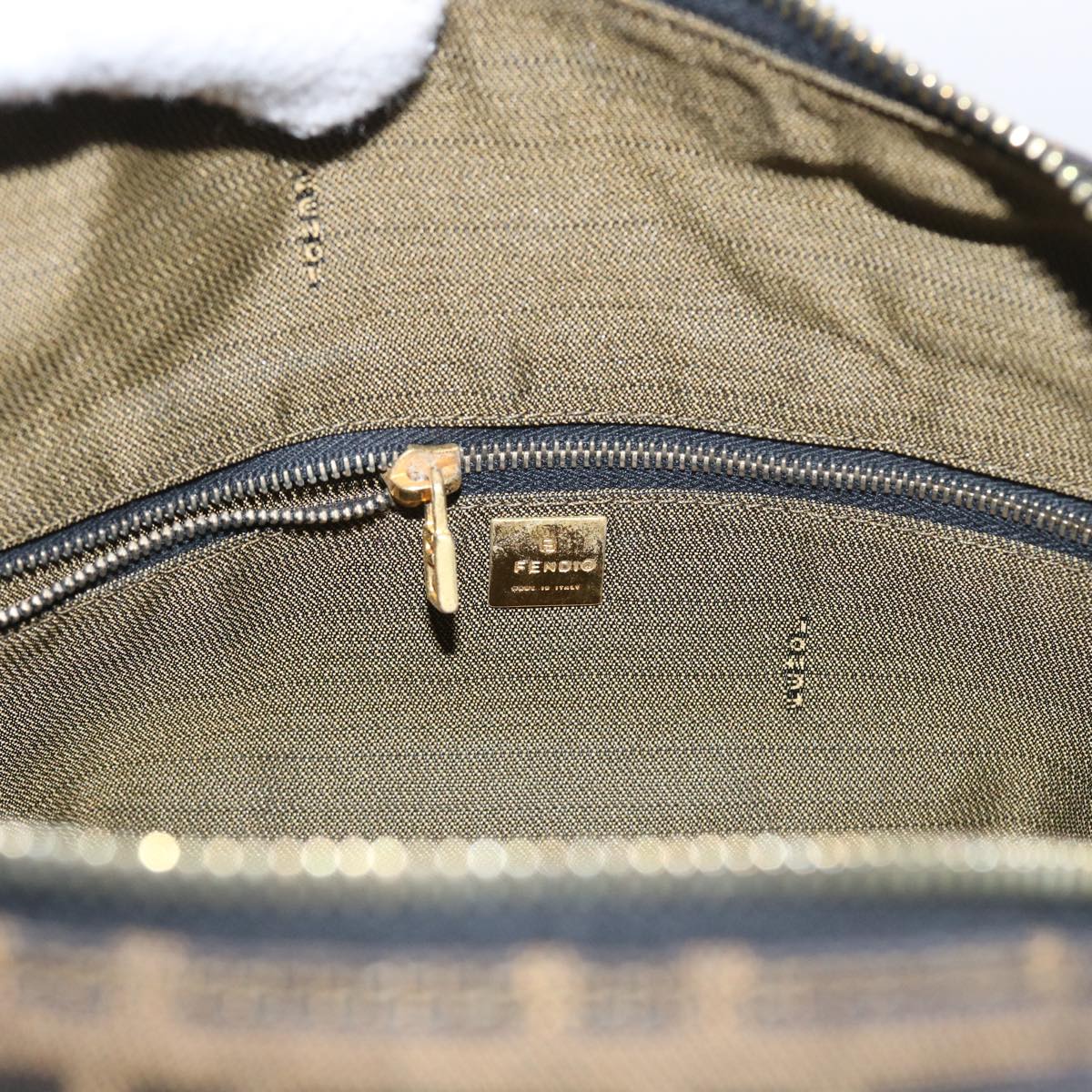 FENDI Zucca Canvas Vanity Cosmetic Pouch Black Brown57793