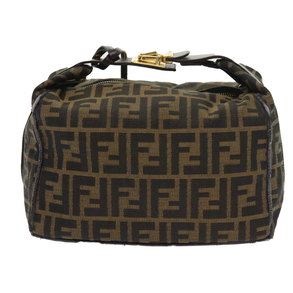 FENDI Zucca Canvas Vanity Cosmetic Pouch Black Brown57793