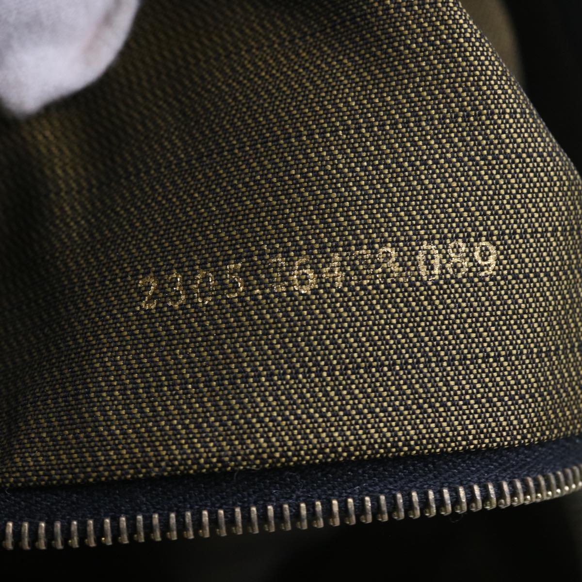 FENDI Zucca Canvas Vanity Cosmetic Pouch Black Brown57793