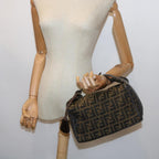 FENDI Zucca Canvas Vanity Cosmetic Pouch Black Brown57793