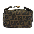 FENDI Zucca Canvas Vanity Cosmetic Pouch Black Brown57793