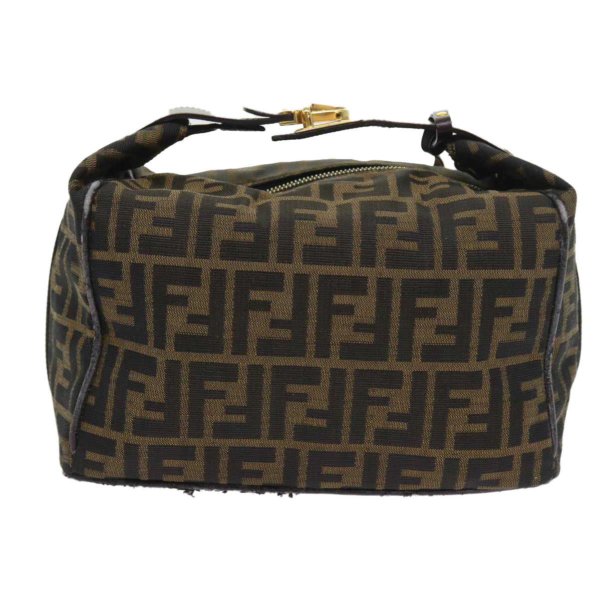 FENDI Zucca Canvas Vanity Cosmetic Pouch Black Brown57793