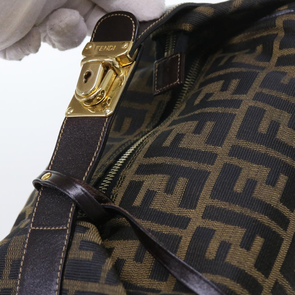 FENDI Zucca Canvas Vanity Cosmetic Pouch Black Brown57793