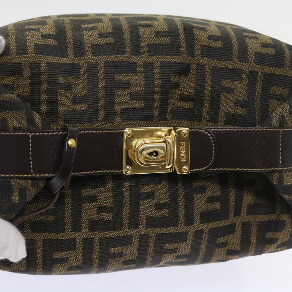 FENDI Zucca Canvas Vanity Cosmetic Pouch Black Brown57793