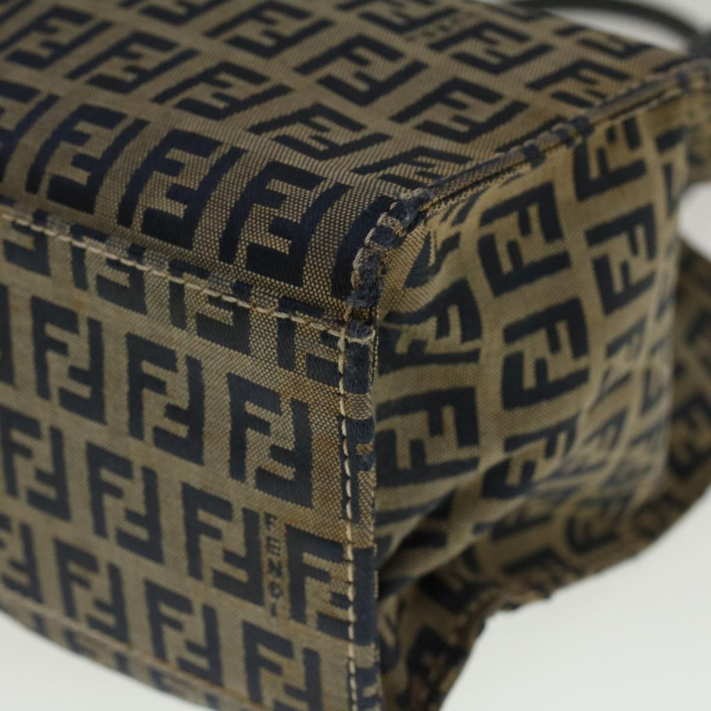 FENDI Zucchino Canvas Mamma Baguette Hand Bag Navy57794