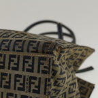 FENDI Zucchino Canvas Mamma Baguette Hand Bag Navy57794