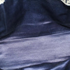 FENDI Zucchino Canvas Mamma Baguette Hand Bag Navy57794