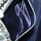 FENDI Zucchino Canvas Mamma Baguette Hand Bag Navy57794