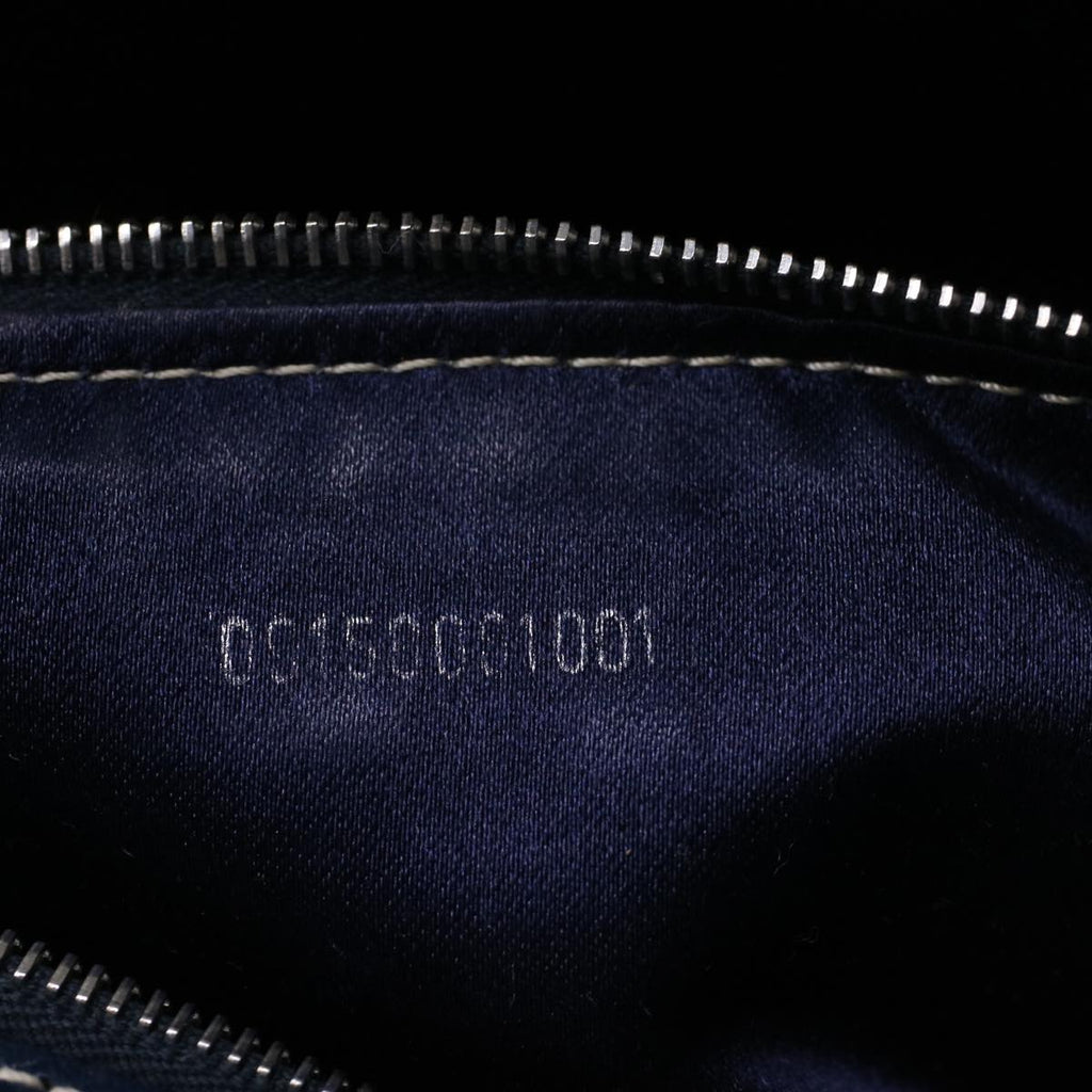 FENDI Zucchino Canvas Mamma Baguette Hand Bag Navy57794