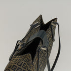 FENDI Zucchino Canvas Mamma Baguette Hand Bag Navy57794