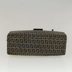 FENDI Zucchino Canvas Mamma Baguette Hand Bag Navy57794