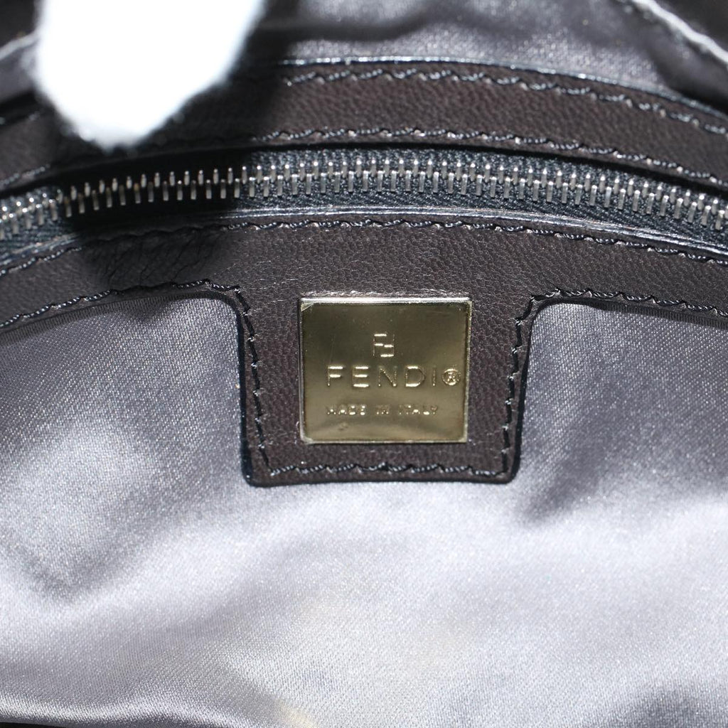 FENDI Mamma Baguette Shoulder Bag Beads Leather White57833