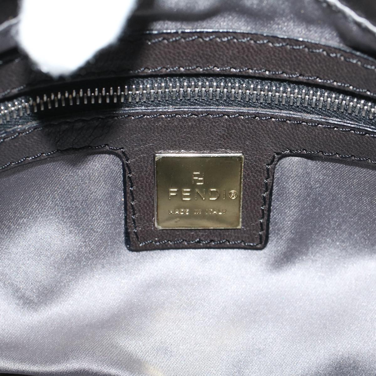 FENDI Mamma Baguette Shoulder Bag Beads Leather White57833