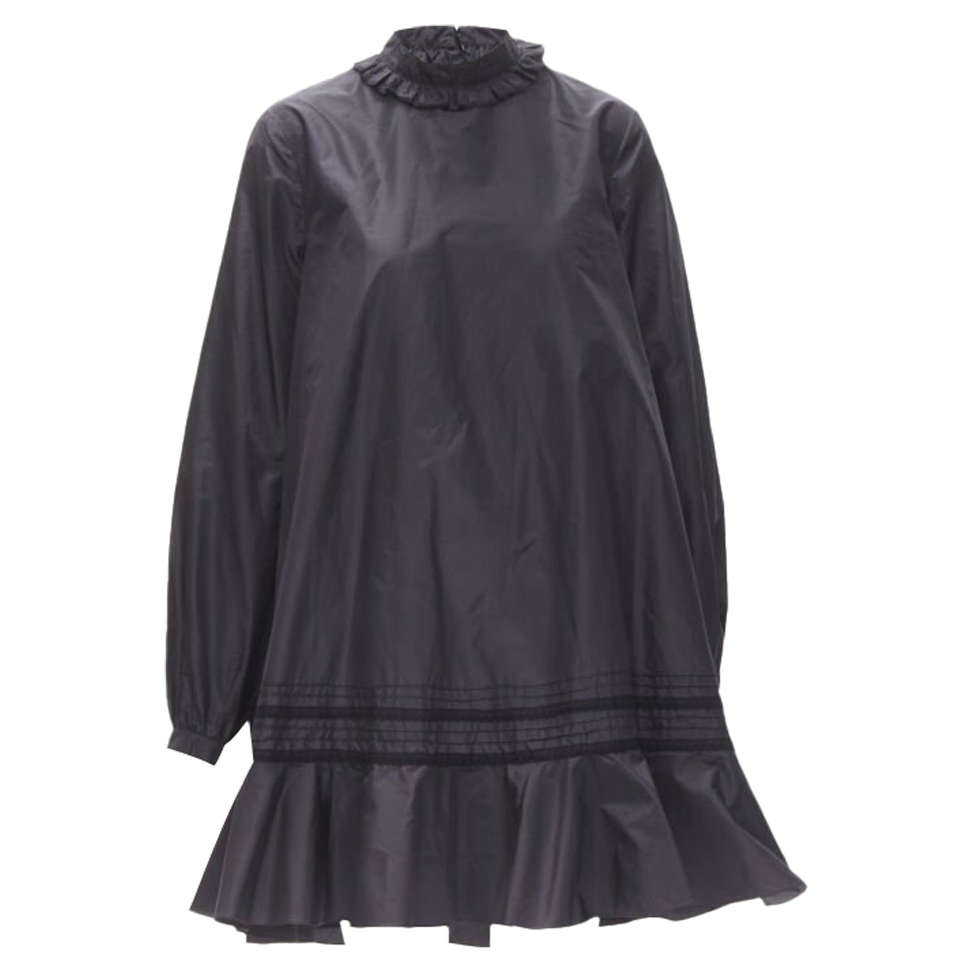 Christian Dior silk lace trim collar skirt muumuu dress