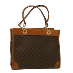 CELINE Macadam Canvas Hand Bag PVC Leather Brown  57855