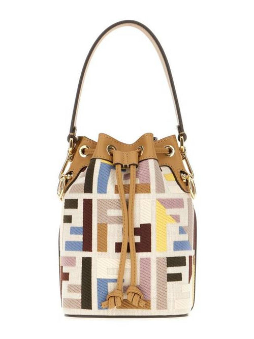 Fendi Mon Tresor FF Embroidered Bucket Bag