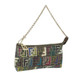 FENDI Zucca Canvas Accessory Pouch Brown Black57940