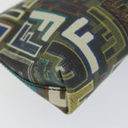 FENDI Zucca Canvas Accessory Pouch Brown Black57940