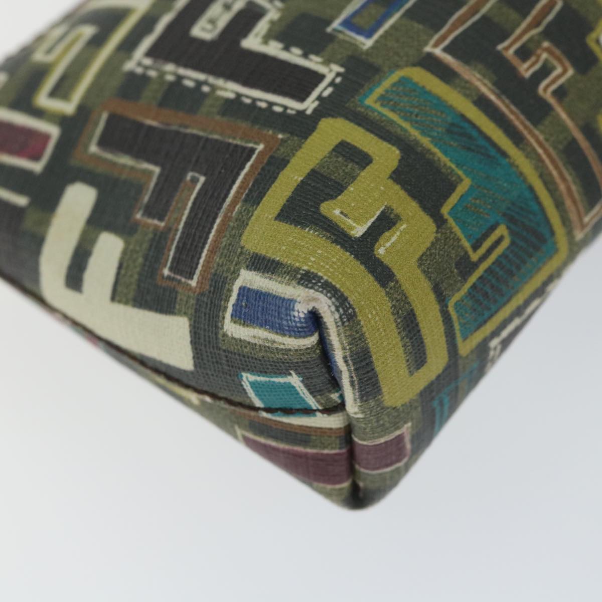 FENDI Zucca Canvas Accessory Pouch Brown Black57940