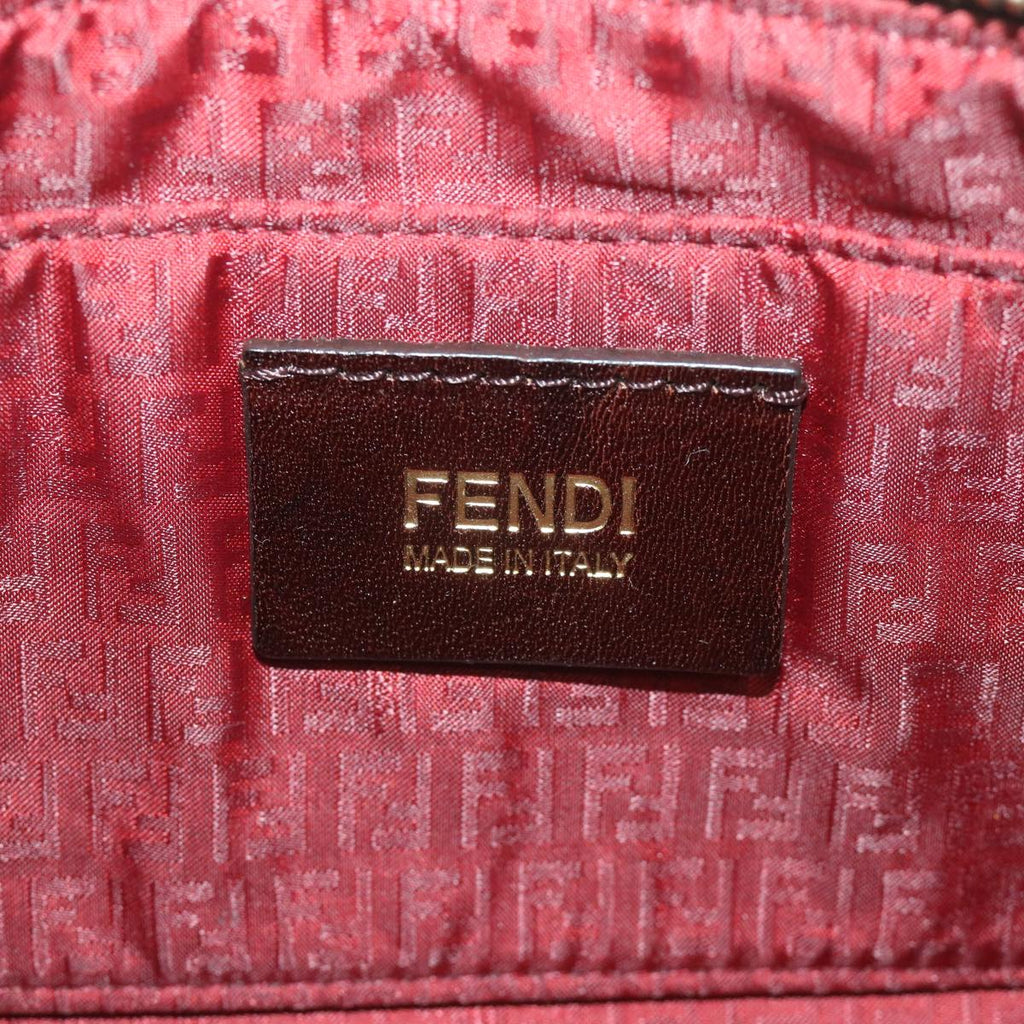 FENDI Zucca Canvas Accessory Pouch Brown Black57940