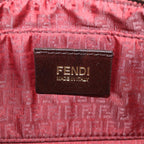 FENDI Zucca Canvas Accessory Pouch Brown Black57940