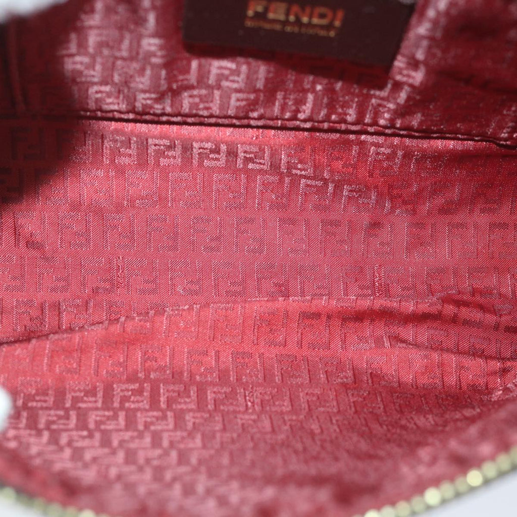 FENDI Zucca Canvas Accessory Pouch Brown Black57940