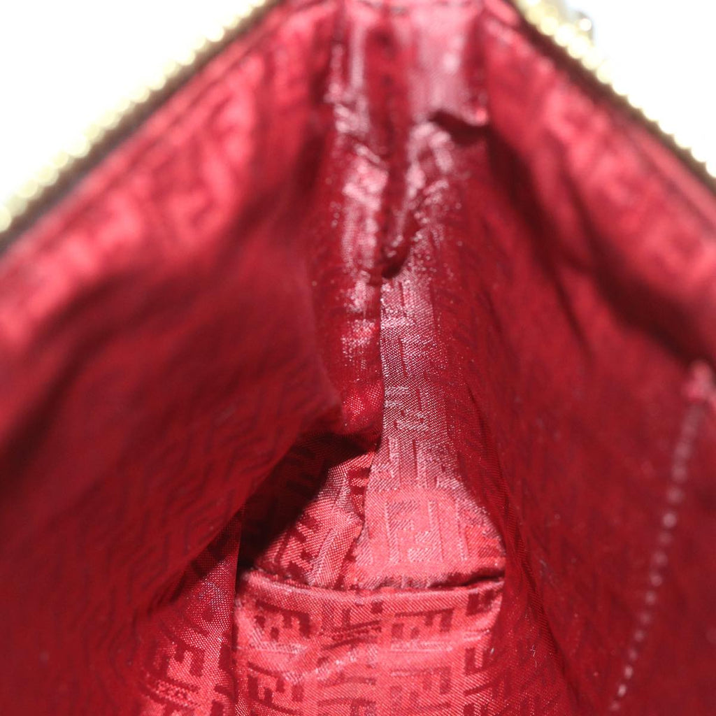 FENDI Zucca Canvas Accessory Pouch Brown Black57940